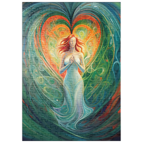 Darstellung des Puzzle Motivs Ätherische Göttin der Liebe und der Natur in der spirituellen Kunst - Puzzleteile: 200