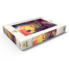 Alternative Darstellung des Puzzle-Motivs Verzauberte Dschungelbrücke mit strahlendem Regenbogenhimmel – Puzzleteile: 1000