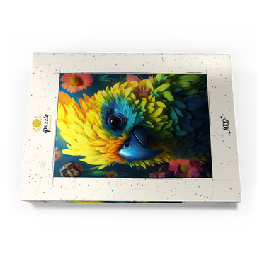 Darstellung des Puzzle Motivs Vibrant Tropical Parrot with Lush Feather Details 1000 Puzzle Schachtel Ansicht3