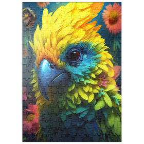 Darstellung des Puzzle Motivs Farbenfroher tropischer Papagei - Puzzleteile: 200