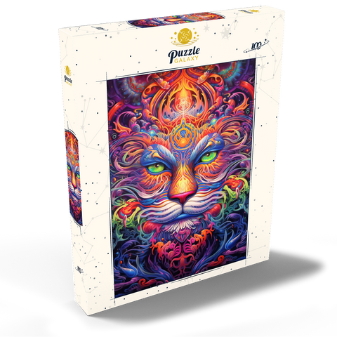Mystical Psychedelic Cat 100 Puzzle Schachtel Ansicht2