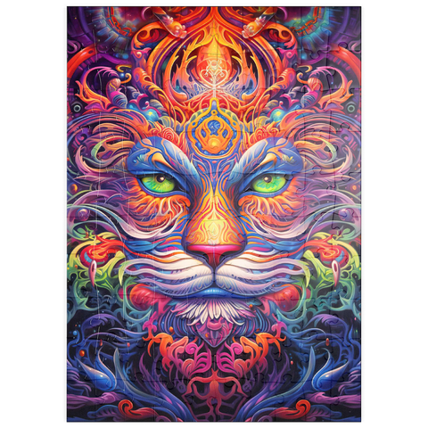 puzzleplate Mystical Psychedelic Cat 100 Puzzle