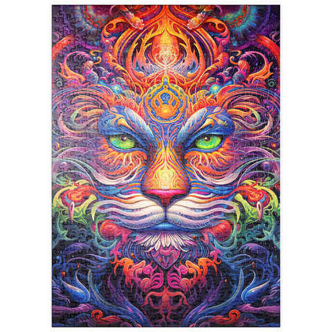puzzleplate Mystical Psychedelic Cat 500 Puzzle