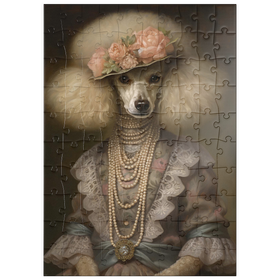 Darstellung des Puzzle Motivs Königliches viktorianisches Porträt eines Pudel - Puzzleteile: 100