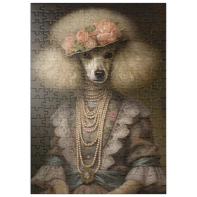 Darstellung des Puzzle Motivs Königliches viktorianisches Porträt eines Pudel - Puzzleteile: 200