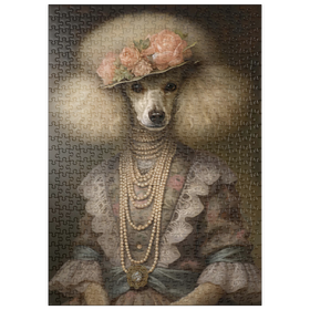 Darstellung des Puzzle Motivs Königliches viktorianisches Porträt eines Pudel - Puzzleteile: 500