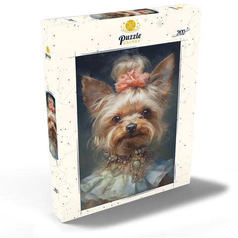 Darstellung des Puzzle Motivs Königliches viktorianisches Porträt eines Yorkshire Terrier Elegant Victorian Yorkshire Terrier 200 Puzzle Schachtel Ansicht2