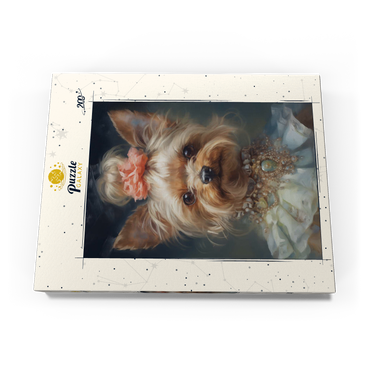 Darstellung des Puzzle Motivs Elegant Victorian Yorkshire Terrier 200 Puzzle Schachtel Ansicht3