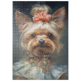 Darstellung des Puzzle Motivs Königliches viktorianisches Porträt eines Yorkshire Terrier - Puzzleteile: 500