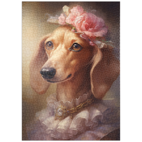 Darstellung des Puzzle Motivs Königliches viktorianisches Porträt eines Dackel - Puzzleteile: 1000