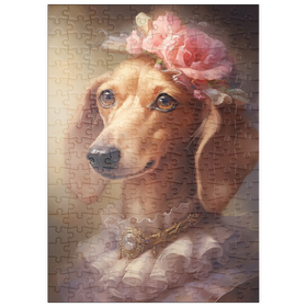 Darstellung des Puzzle Motivs Königliches viktorianisches Porträt eines Dackel - Puzzleteile: 200