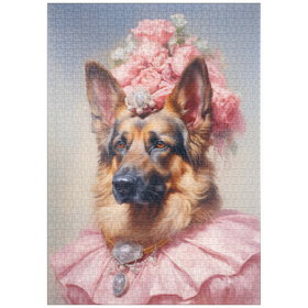 Darstellung des Puzzle Motivs Königliches viktorianisches Porträt eines Deutschen Schäferhunds - Puzzleteile: 1000