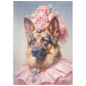 Darstellung des Puzzle Motivs Königliches viktorianisches Porträt eines Deutschen Schäferhunds - Puzzleteile: 200