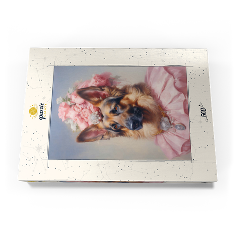 Darstellung des Puzzle Motivs Königliches viktorianisches Porträt eines Deutschen Schäferhunds Regal Victorian German Shepherd Portrait 500 Puzzle Schachtel Ansicht3