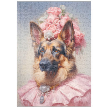 Darstellung des Puzzle Motivs puzzleplate Regal Victorian German Shepherd Portrait 500 Puzzle