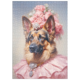 Darstellung des Puzzle Motivs Königliches viktorianisches Porträt eines Deutschen Schäferhunds - Puzzleteile: 500