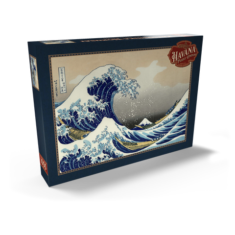 Darstellung des Puzzle Motivs Die große Welle vor Kanagawa – Ikonische japanische Kunst The Great Wave off Kanagawa, Katsushika Hokusai - Iconic Japanese Art 1000 Puzzle Schachtel Ansicht2