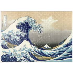 Darstellung des Puzzle-Motivs Die große Welle vor Kanagawa – Ikonische japanische Kunst – Puzzleteile: 1000