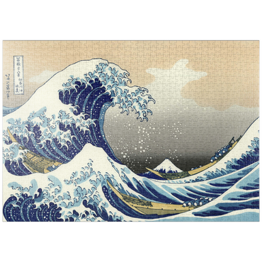 Darstellung des Puzzle Motivs puzzleplate The Great Wave off Kanagawa, Katsushika Hokusai - Iconic Japanese Art 1000 Puzzle