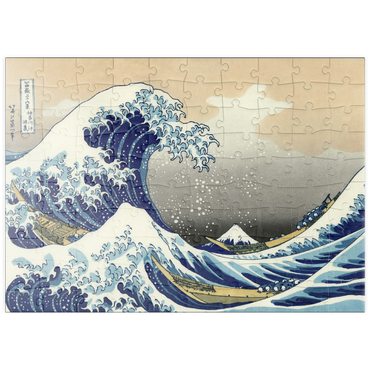 Darstellung des Puzzle Motivs puzzleplate The Great Wave off Kanagawa, Katsushika Hokusai - Iconic Japanese Art 100 Puzzle