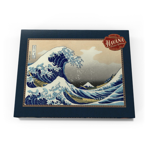Darstellung des Puzzle Motivs Die große Welle vor Kanagawa – Ikonische japanische Kunst The Great Wave off Kanagawa, Katsushika Hokusai - Iconic Japanese Art 200 Puzzle Schachtel Ansicht3