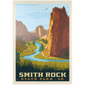 Darstellung des Puzzle Motivs Smith Rock State Park, Oregon - Puzzleteile: 1000