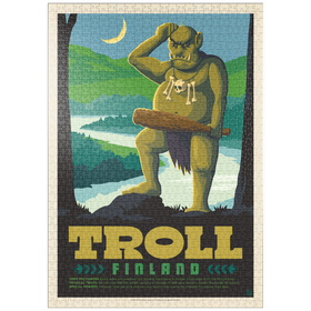 Darstellung des Puzzle Motivs Mythical Creatures: Troll (Finland) - Puzzleteile: 1000