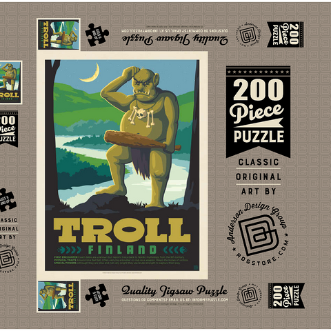 Darstellung des Puzzle Motivs Mythical Creatures: Troll (Finland) Mythical Creatures: Troll (Finland) 200 Puzzle Schachtel 3D Modell