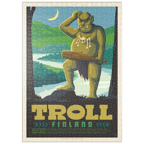Darstellung des Puzzle Motivs Mythical Creatures: Troll (Finland) puzzleplate Mythical Creatures: Troll (Finland) 500 Puzzle