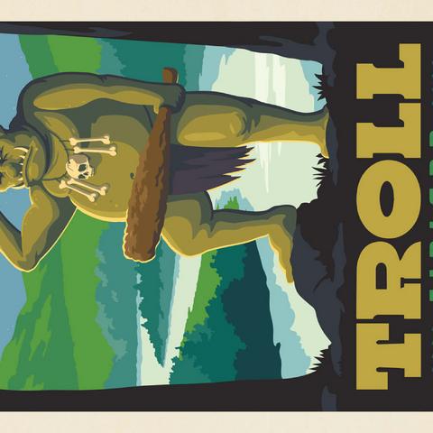 Darstellung des Puzzle Motivs Mythical Creatures: Troll (Finland) Mythical Creatures: Troll (Finland) 500 Puzzle 3D Modell