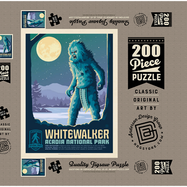 Darstellung des Puzzle Motivs Legends Of The National Parks: Acadia's White Walker 200 Puzzle Schachtel 3D Modell