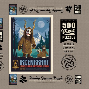 Darstellung des Puzzle Motivs Legends Of The National Parks: Lake Clark's Ircenrraat 500 Puzzle Schachtel 3D Modell