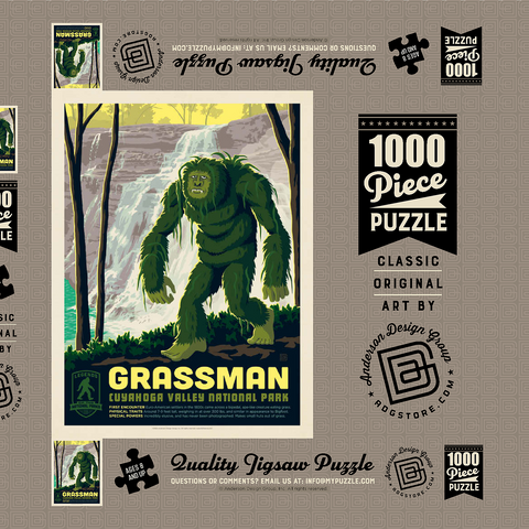 Darstellung des Puzzle Motivs Legends Of The National Parks: Cuyahoga Valley's Grassman Legends Of The National Parks: Cuyahoga Valley's Grassman 1000 Puzzle Schachtel 3D Modell