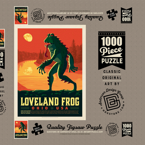 Darstellung des Puzzle Motivs Mythical Creatures: Loveland Frog Mythical Creatures: Loveland Frog 1000 Puzzle Schachtel 3D Modell