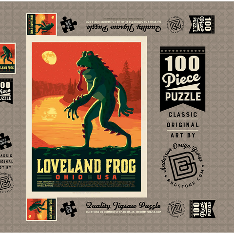 Darstellung des Puzzle Motivs Mythical Creatures: Loveland Frog Mythical Creatures: Loveland Frog 100 Puzzle Schachtel 3D Modell
