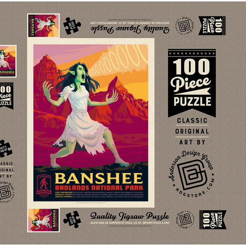 Legends Of The National Parks: Badland's Banshee 100 Puzzle Schachtel 3D Modell