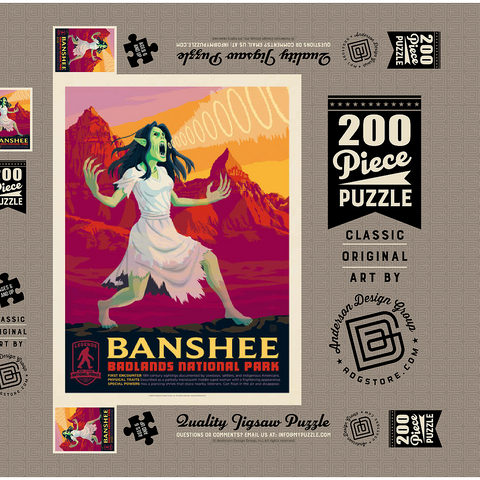 Legends Of The National Parks: Badland's Banshee 200 Puzzle Schachtel 3D Modell