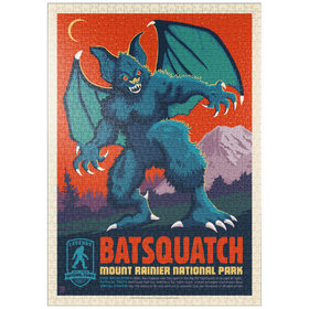 Darstellung des Puzzle-Motivs Legends Of The National Parks: Mt Rainier's Batsquatch – Puzzleteile: 1000