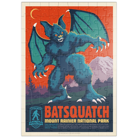 Darstellung des Puzzle Motivs Legends Of The National Parks: Mt Rainier's Batsquatch puzzleplate Legends Of The National Parks: Mt Rainier's Batsquatch 100 Puzzle