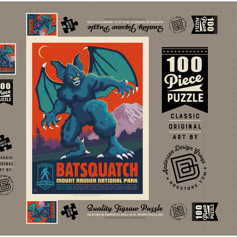 Darstellung des Puzzle Motivs Legends Of The National Parks: Mt Rainier's Batsquatch Legends Of The National Parks: Mt Rainier's Batsquatch 100 Puzzle Schachtel 3D Modell