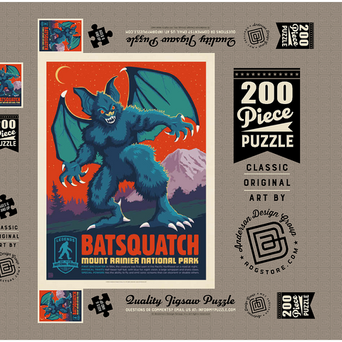 Darstellung des Puzzle Motivs Legends Of The National Parks: Mt Rainier's Batsquatch Legends Of The National Parks: Mt Rainier's Batsquatch 200 Puzzle Schachtel 3D Modell