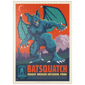 Darstellung des Puzzle Motivs Legends Of The National Parks: Mt Rainier's Batsquatch - Puzzleteile: 500