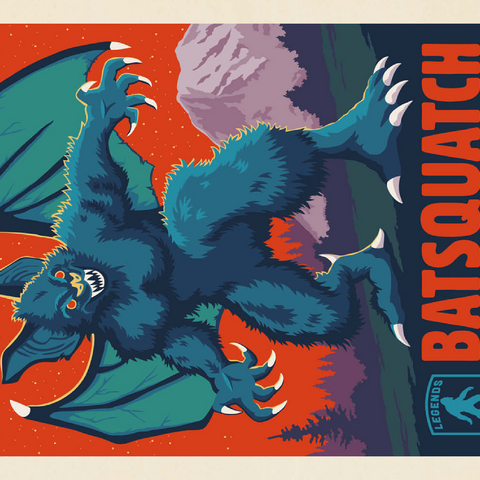 Darstellung des Puzzle Motivs Legends Of The National Parks: Mt Rainier's Batsquatch Legends Of The National Parks: Mt Rainier's Batsquatch 500 Puzzle 3D Modell