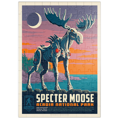 Darstellung des Puzzle Motivs Legends Of The National Parks: Acadia's Specter Moose puzzleplate Legends Of The National Parks: Acadia's Specter Moose 100 Puzzle