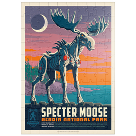 Darstellung des Puzzle Motivs Legends Of The National Parks: Acadia's Specter Moose - Puzzleteile: 100