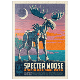 Darstellung des Puzzle Motivs Legends Of The National Parks: Acadia's Specter Moose - Puzzleteile: 500