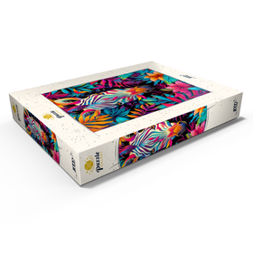 Alternative Darstellung des Puzzle-Motivs Lebhaftes Zebra im tropischen Dschungel – Puzzleteile: 1000