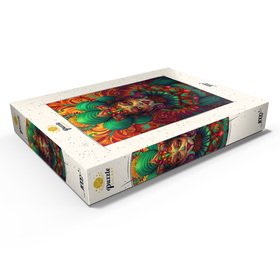 Alternative Darstellung des Puzzle-Motivs Lebhafte Fantasiefigur in kunstvoller traditioneller Tracht – Puzzleteile: 1000