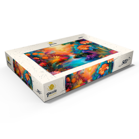 Alternative Darstellung des Puzzle-Motivs Fantasy River Valley mit lebhaftem Sonnenuntergang – Puzzleteile: 500