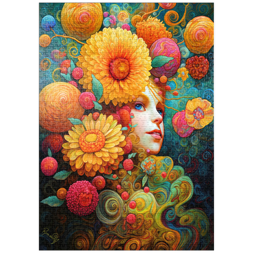 Darstellung des Puzzle Motivs puzzleplate Sunlit Blossoms and Raspberry Dreams 1000 Puzzle